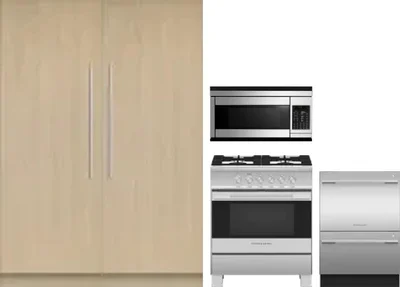 5 Piece Package Includes Refrigerator, Freezer, Range, Microwave And Dishwasher